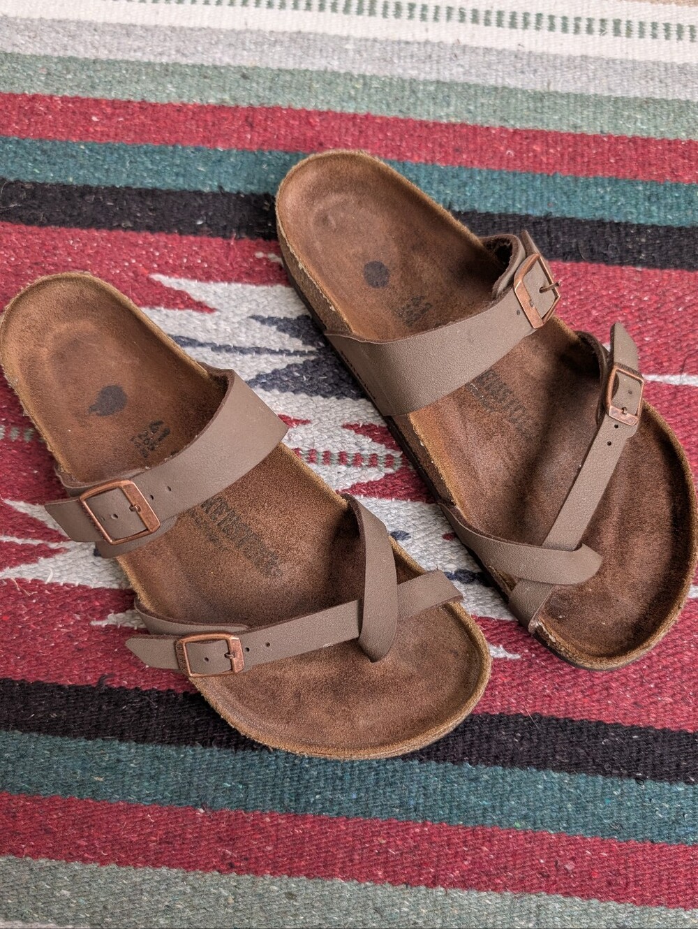 Birkenstock Mayari sandals in the Mocha Birkibuc Sz 41